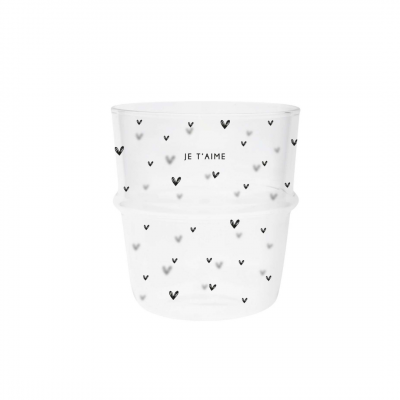 Bastion Collections Trinkglas / JE TAIME  -Herzen